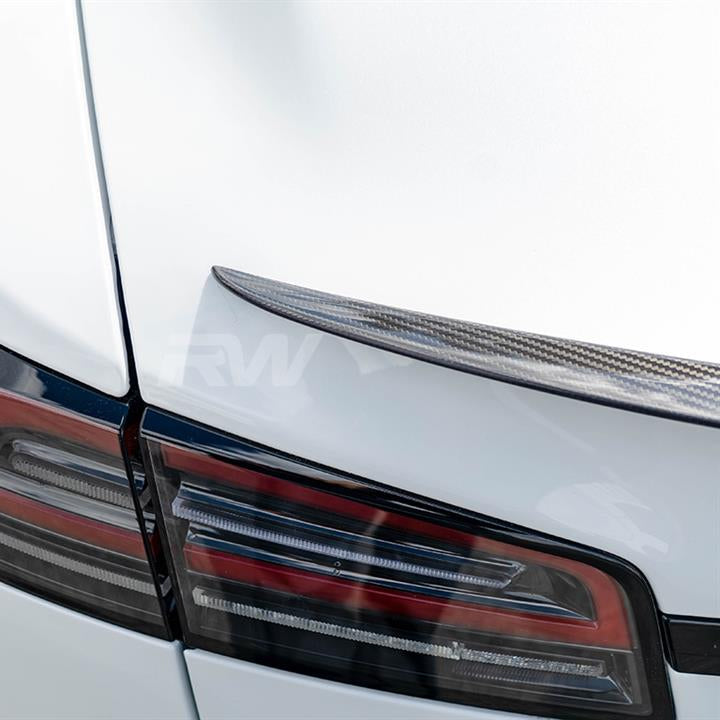 Model S Plaid Style Carbon Fiber Trunk Spoiler