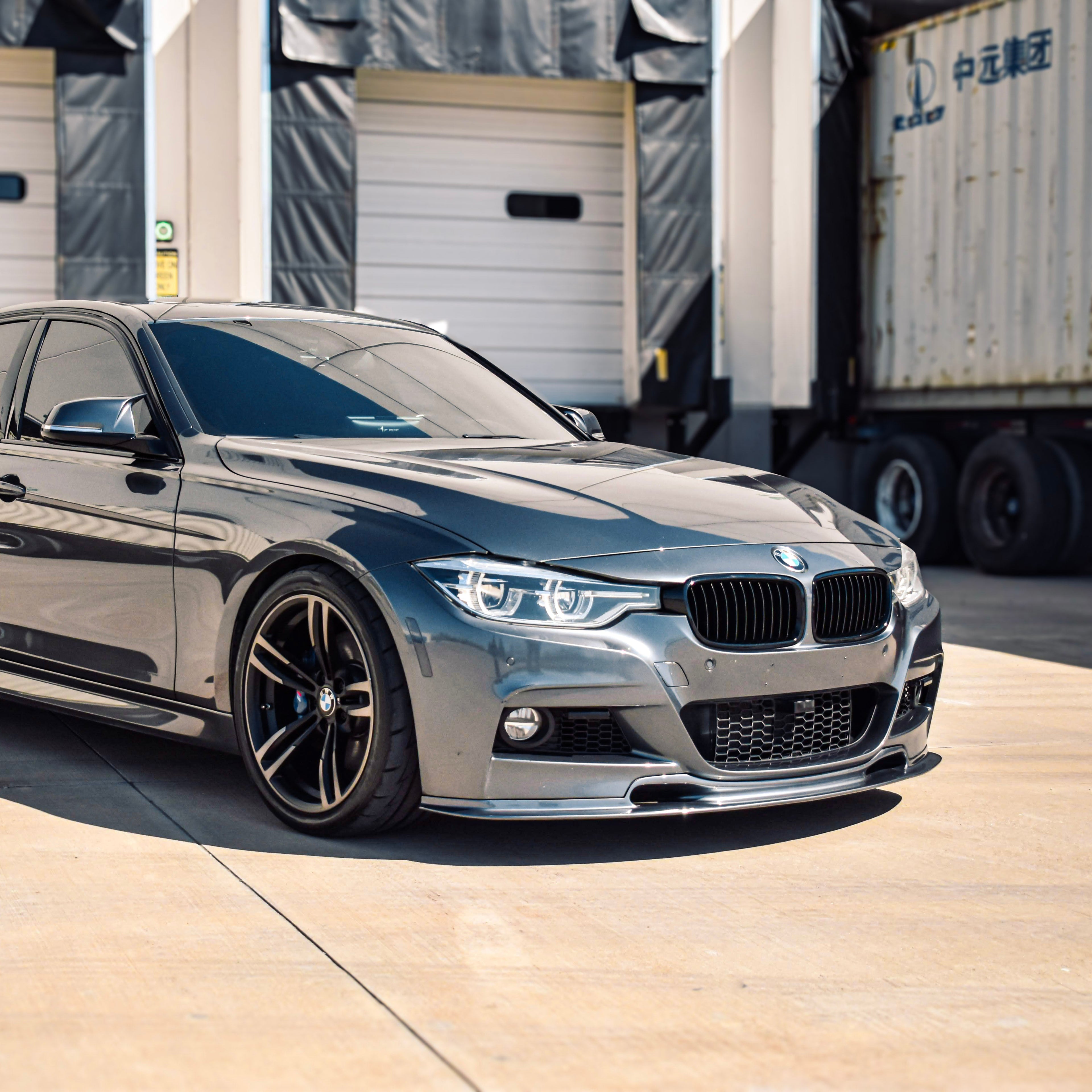 F30 V Style Carbon Fiber Front Lip