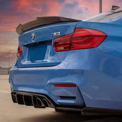F30/F80 PSM Style Carbon Fiber High Kick Trunk Spoiler