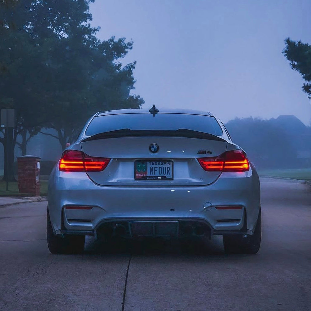 F82 M4 PSM Style Carbon Fiber High Kick Trunk Spoiler