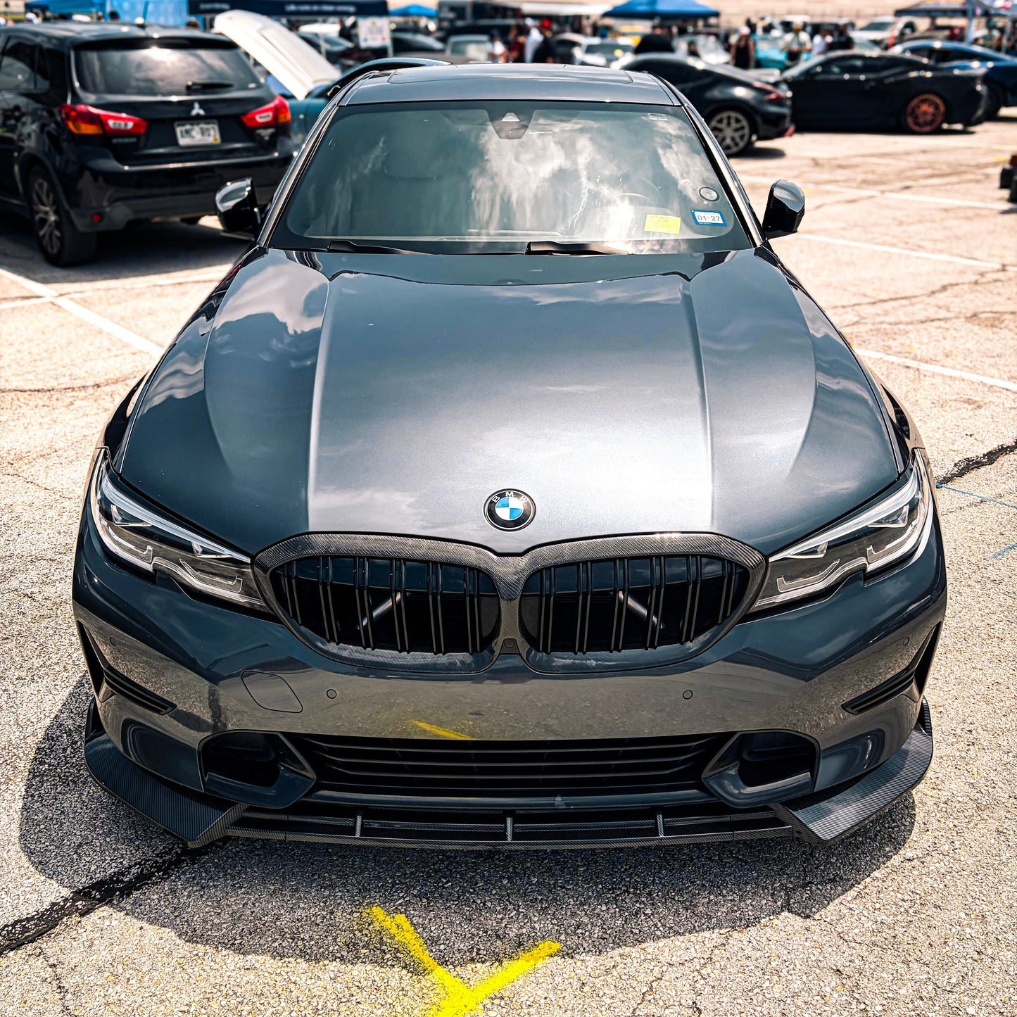 G20 Carbon Fiber Double Slatted Grille Replacement