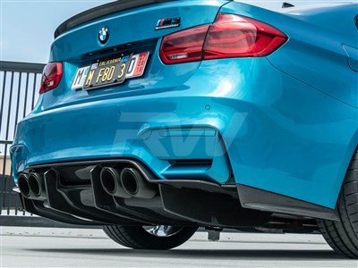 F8x M3/M4 PSM Style Carbon Fiber 4PC Diffuser