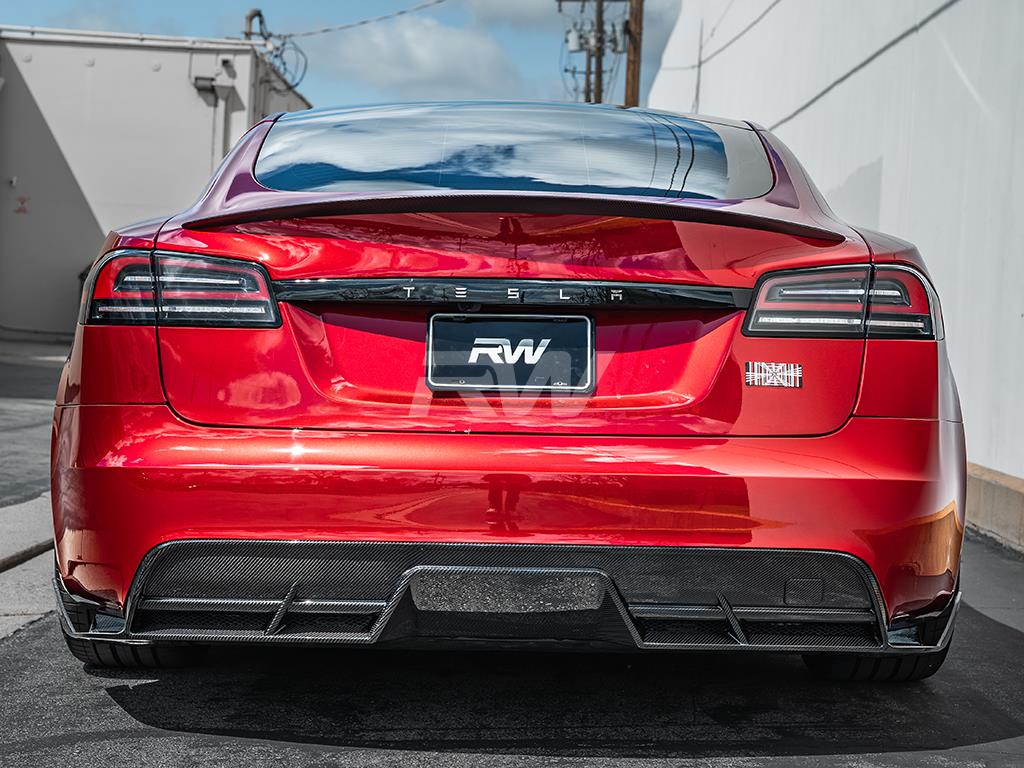 Model S/Plaid Carbon Fiber Rear Diffuser