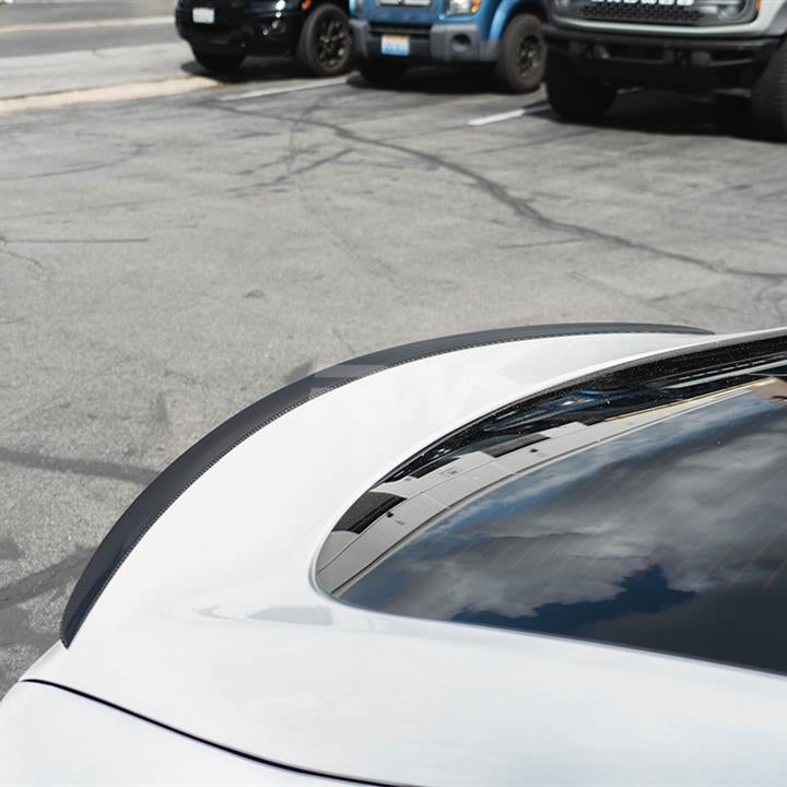 Model S Plaid Style Carbon Fiber Trunk Spoiler