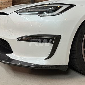 Model S Carbon Fiber Front Upper Splitters
